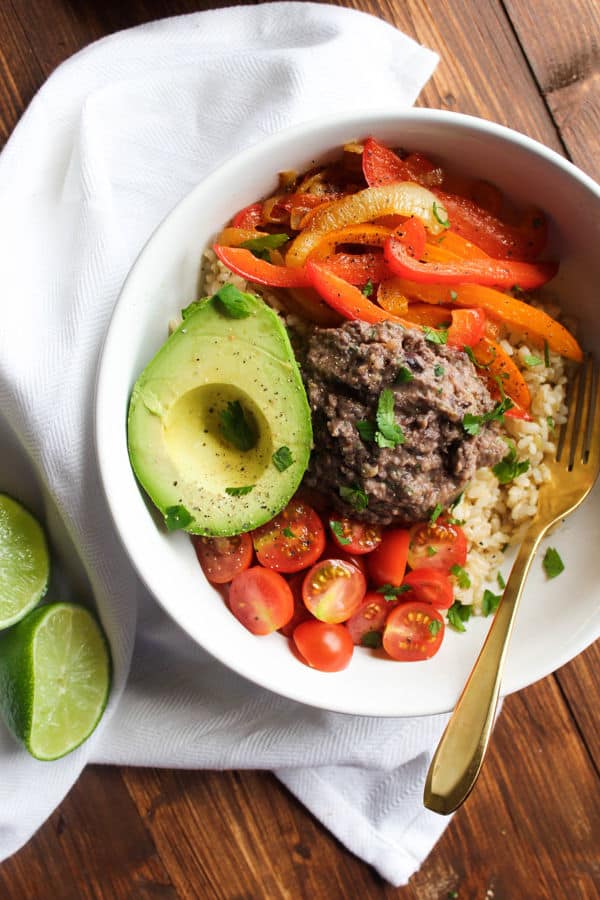 Southwestern Veggie Bowl with Black Bean Hummus