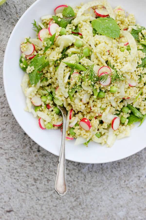 Spring Millet Salad With Creamy Dill Dressing