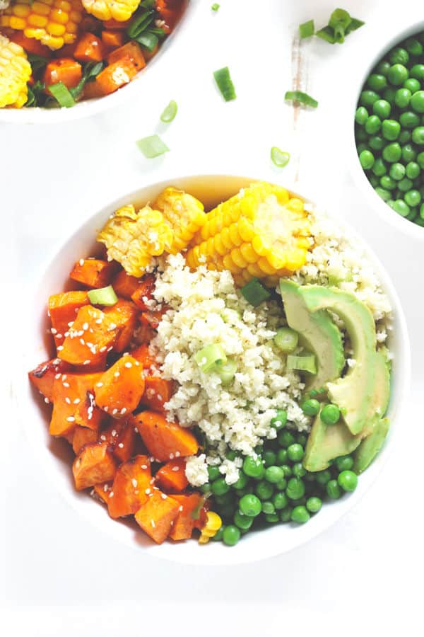 Sweet and Sour Cauliflower Rice Bowls