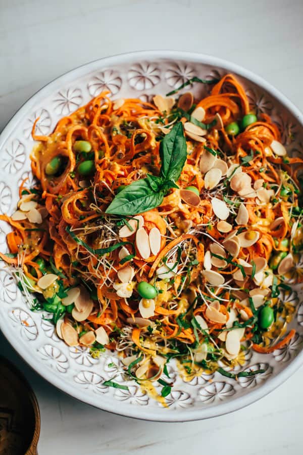 Sweet Potato Noodle Salad with Creamy Chipotle Miso Sauce