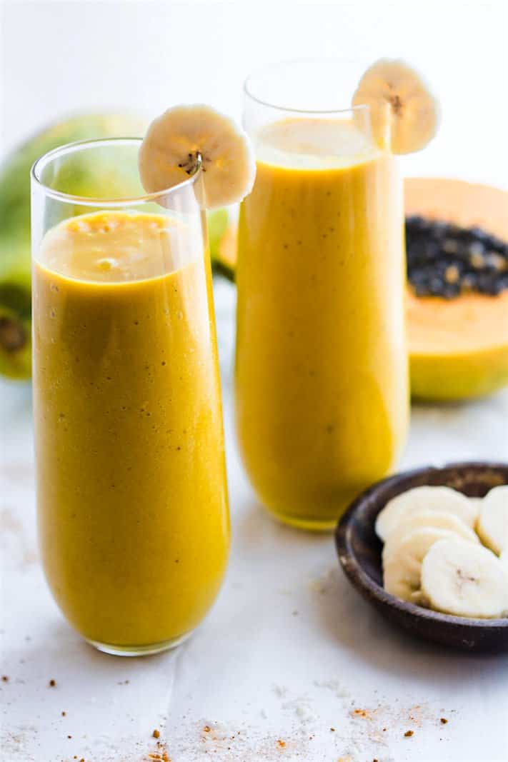 Tropical Turmeric Golden Milk Vegan Smoothie (Anti-Inflammatory Booster)