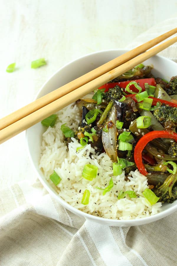 Vegan Eggplant Stir Fry