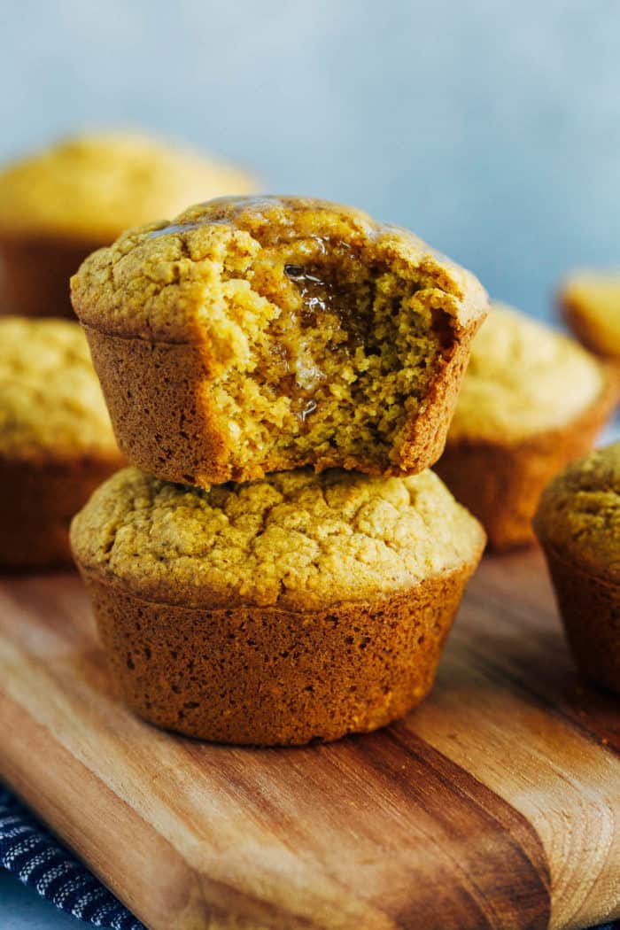 Vegan Pumpkin Cornbread Muffins