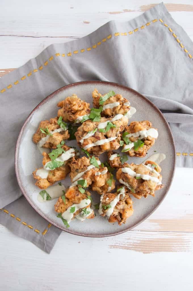 Veggie Pakora with Sweet Potato and Broccoli (Gluten-Free)