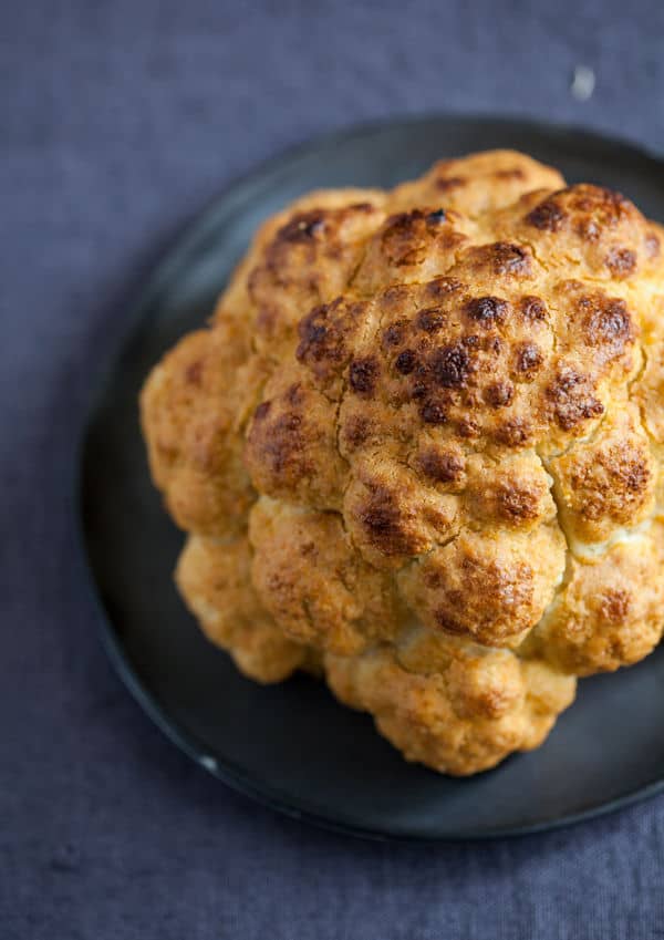 Whole Roasted Lemon Tahini Cauliflower and Sauce