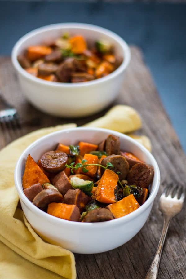 Winter Vegetable Bowl with Apple Sage Sausage