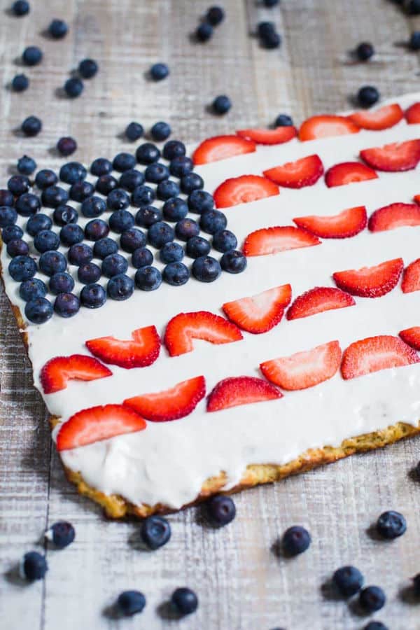 American Flag Dessert Pizza