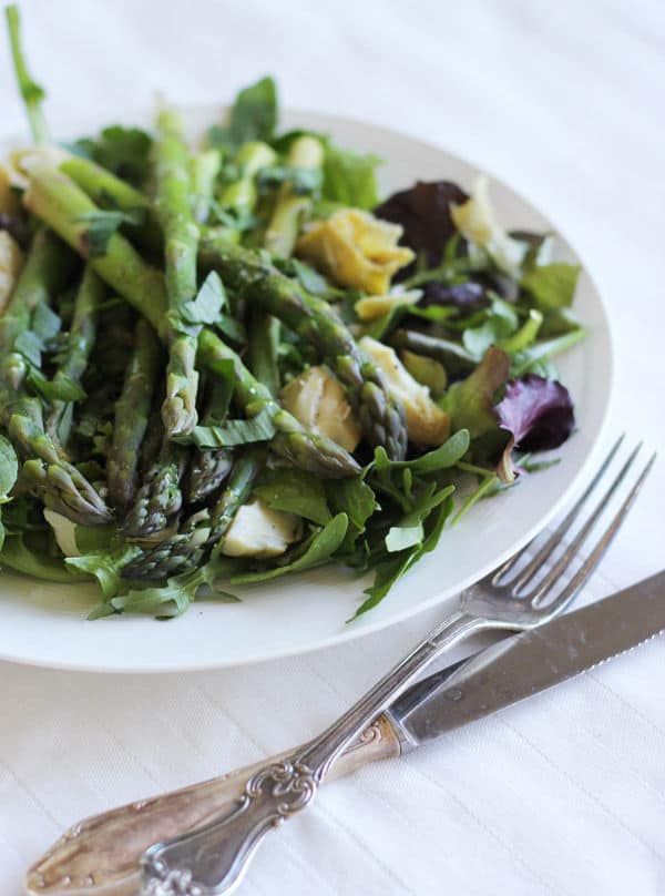 Asparagus & Artichoke Salad with Wild Garlic