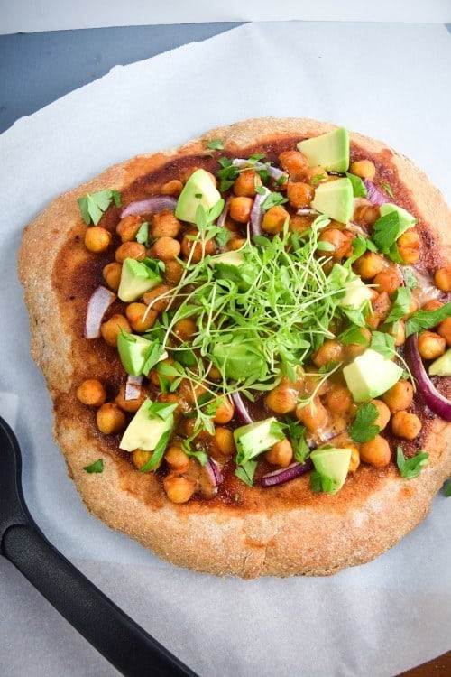 BBQ Chickpea Pizza