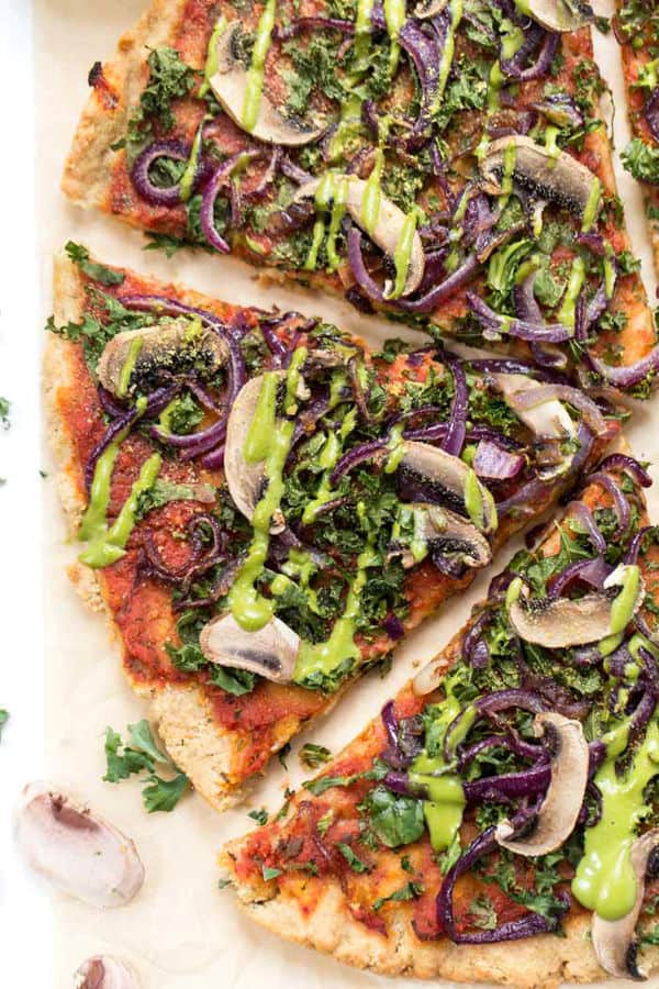 Best Grain-Free Vegan Pizza with Caramelized Onions and Mushrooms