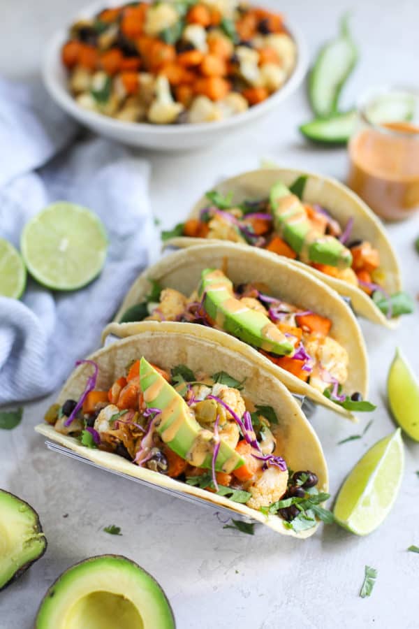 Cauliflower Sweet Potato Tacos