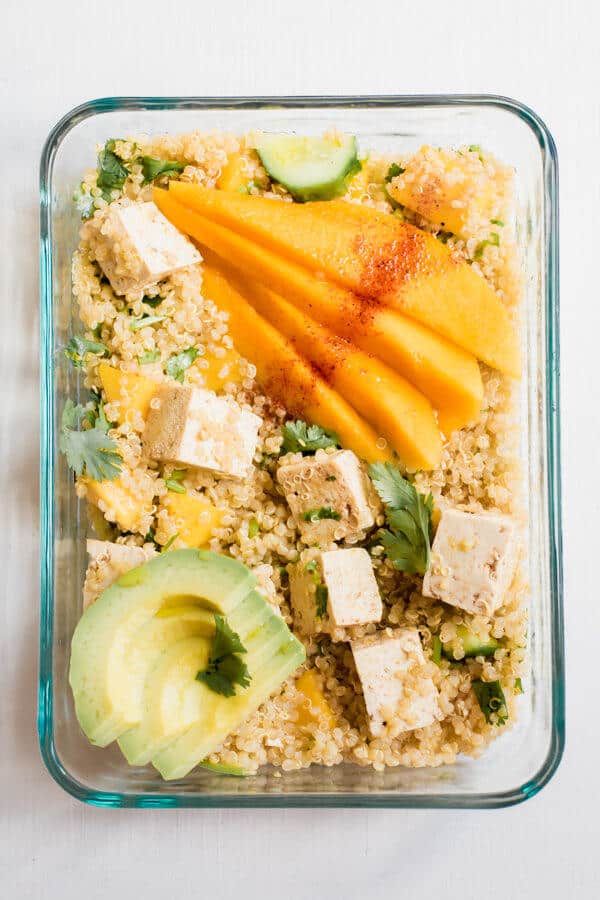 Chili-Lime Mango Quinoa Salad with Tofu