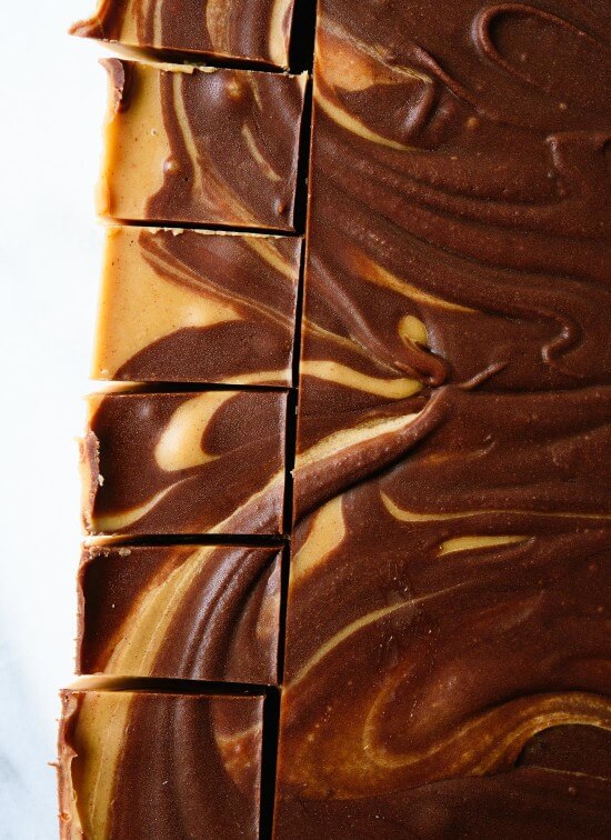 Chocolate Peanut Butter Swirl Fudge