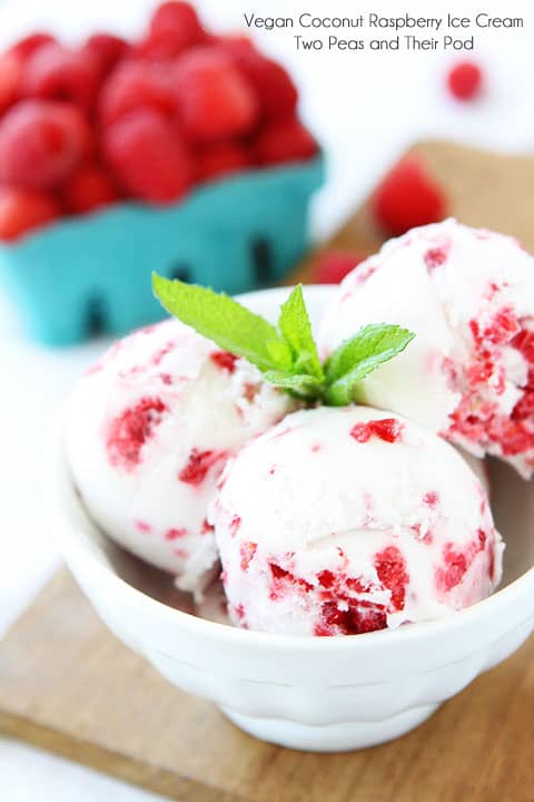Coconut Raspberry Ice Cream