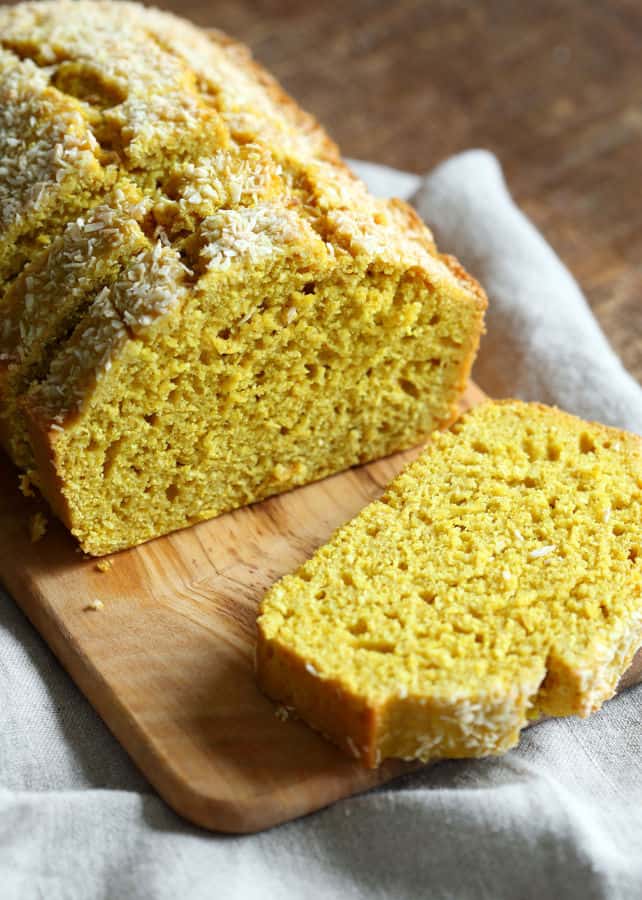 Coconut Turmeric Bread Loaf