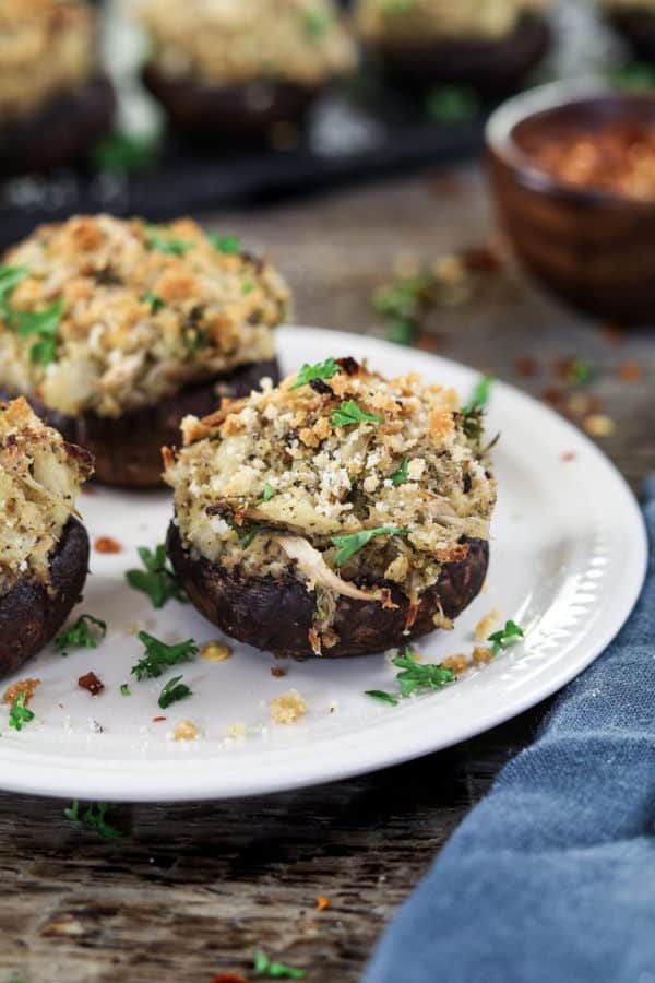 Crabless Stuffed Mushrooms