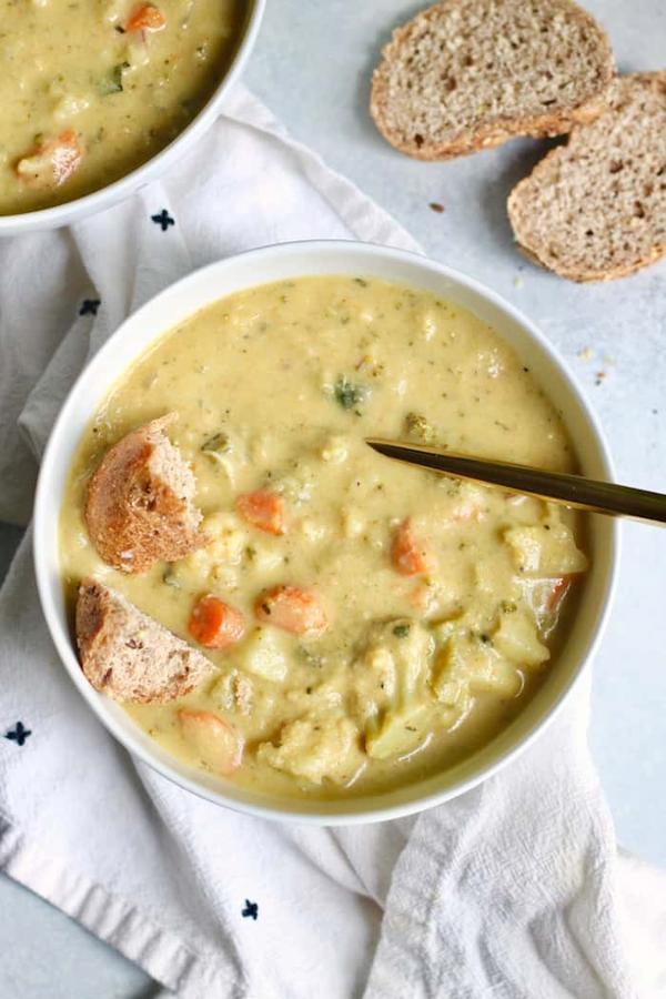 Creamy Broccoli Cauliflower Soup