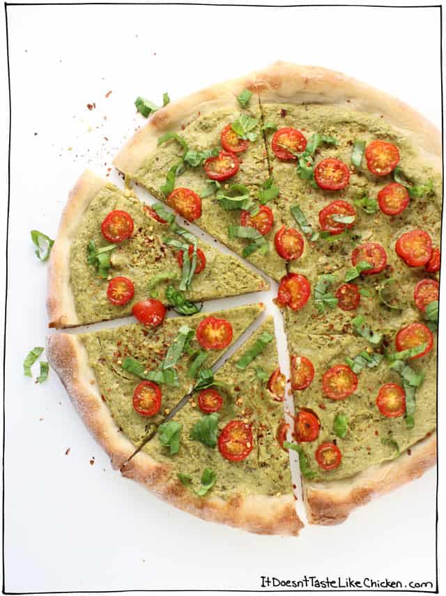 Creamy Pesto Pizza