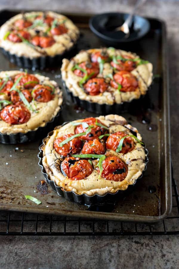 Creamy Tomato Basil Tartlets (Gluten-Free)