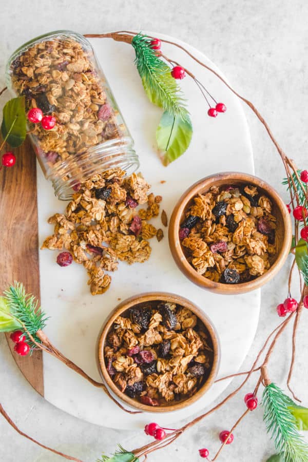 Crunchy Holiday Spiced Granola