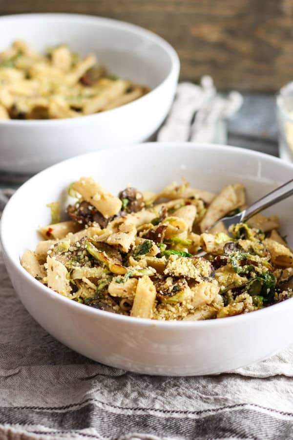 Easy Brussels Sprouts Penne