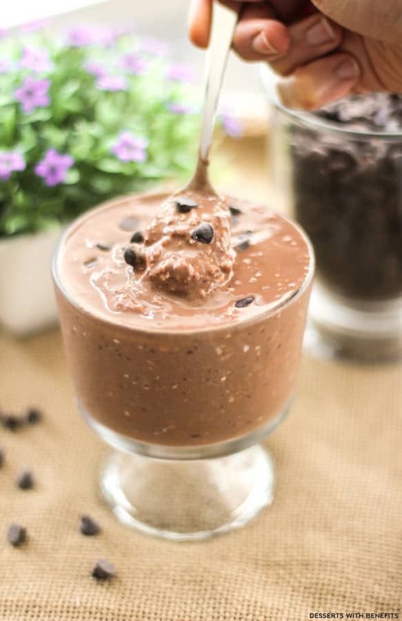 Healthy Brownie Batter Overnight Dessert Oats