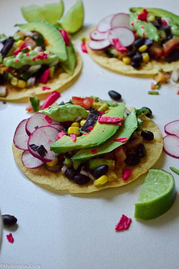 Indian-Style Vegan Toastadas