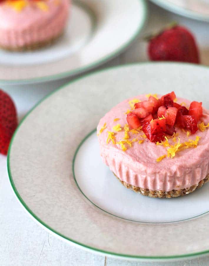 Lemon Strawberry Cheesecake Bites