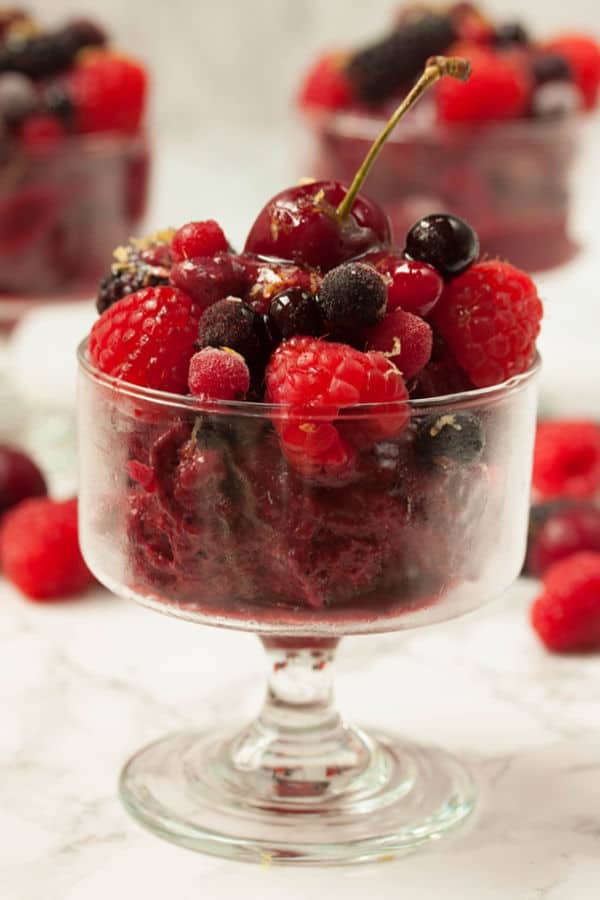 Mixed Summer Berries in Frozen Yoghurt