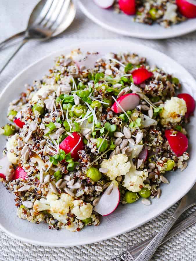 Pea and Cauliflower Quinoa Pilaf