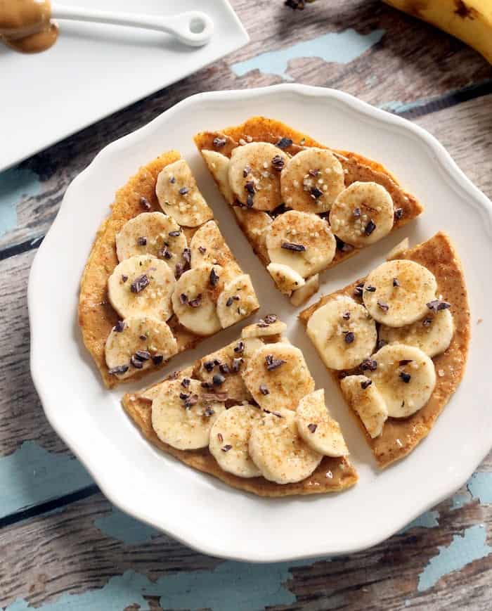 Peanut Butter Banana Breakfast Pizza (Gluten-Free)