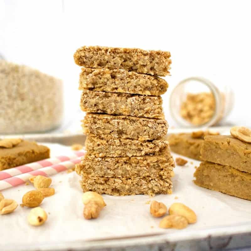 Peanut Butter Oatmeal Blondies (Gluten-Free)