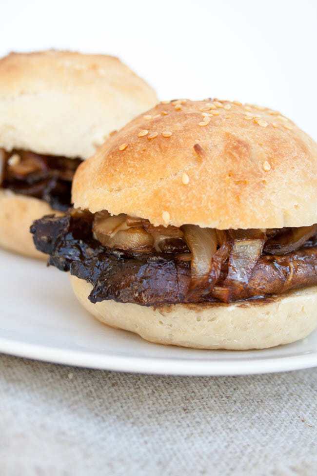 Portobello Mushroom and Caramelized Onion Sliders