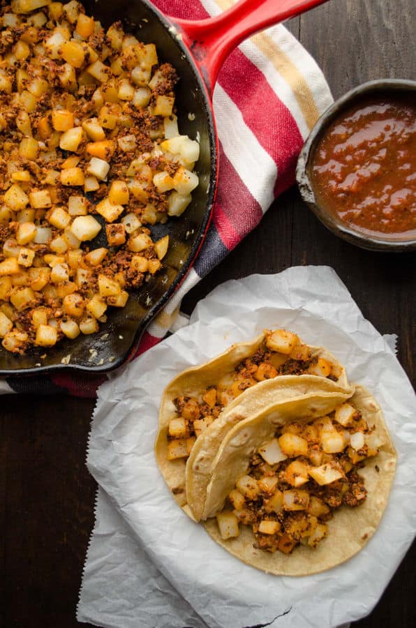 Potato and Chorizo Tacos