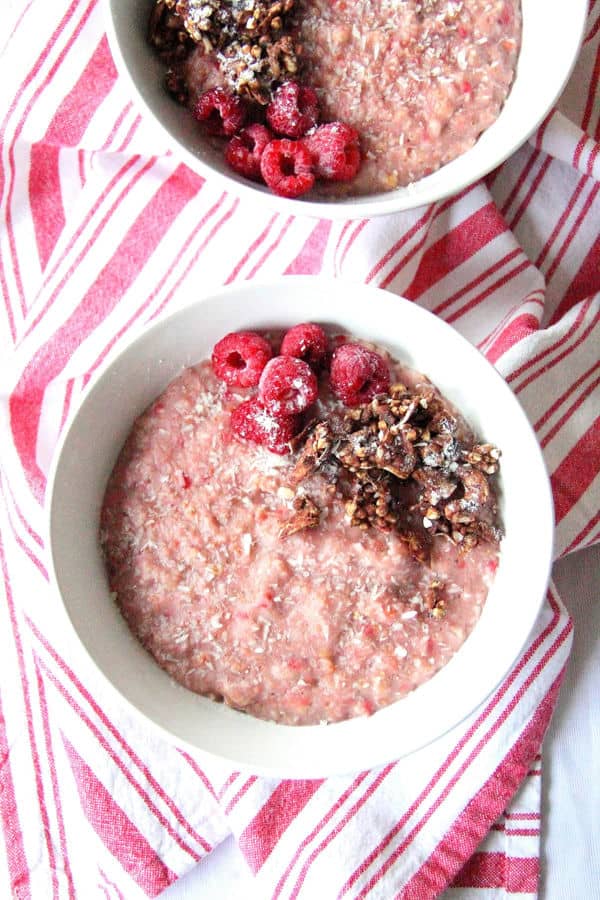 Raspberry and Coconut Porridge