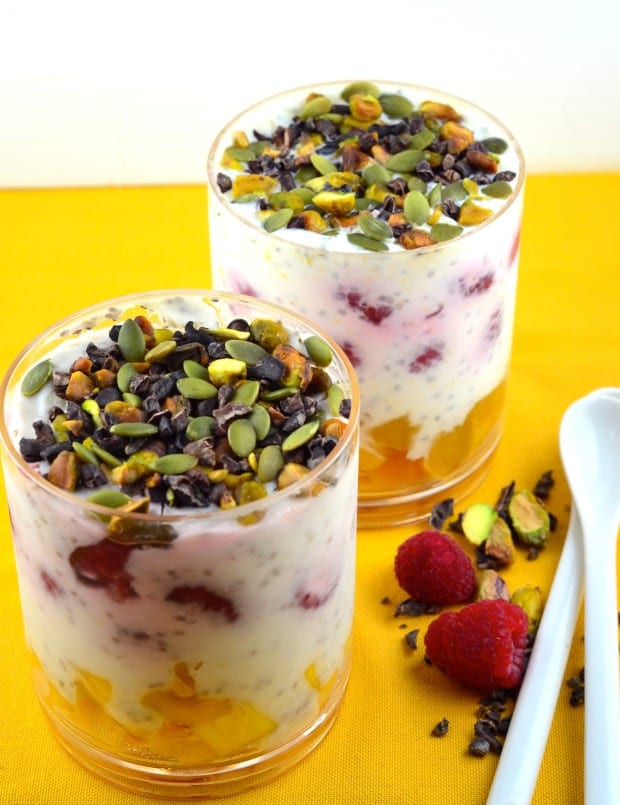 Raspberry Mango Parfait