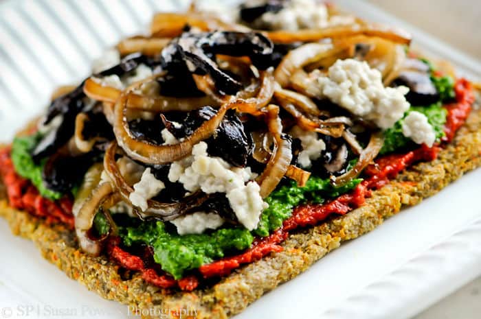 Raw Pizza with Buckwheat Crust