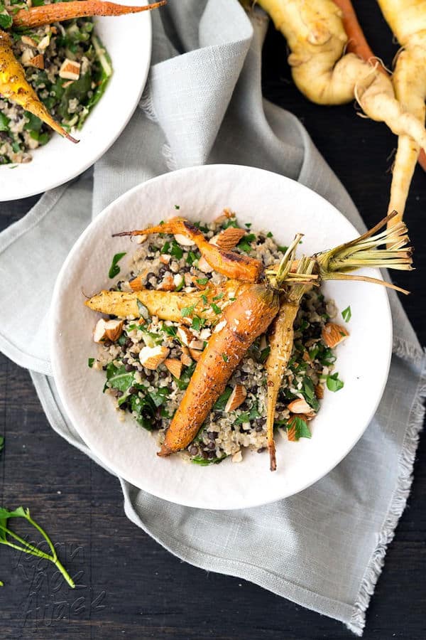 Roasted Carrots and Creamy Quinoa