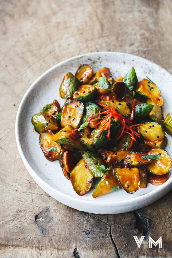 Sautéed Chili Cucumbers