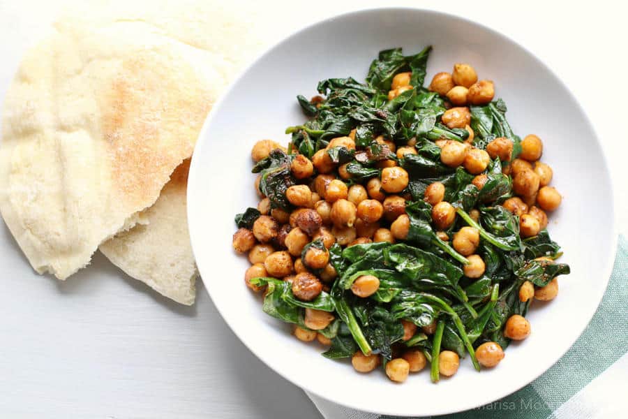 Smoky Chickpeas with Spinach (Gluten-Free)