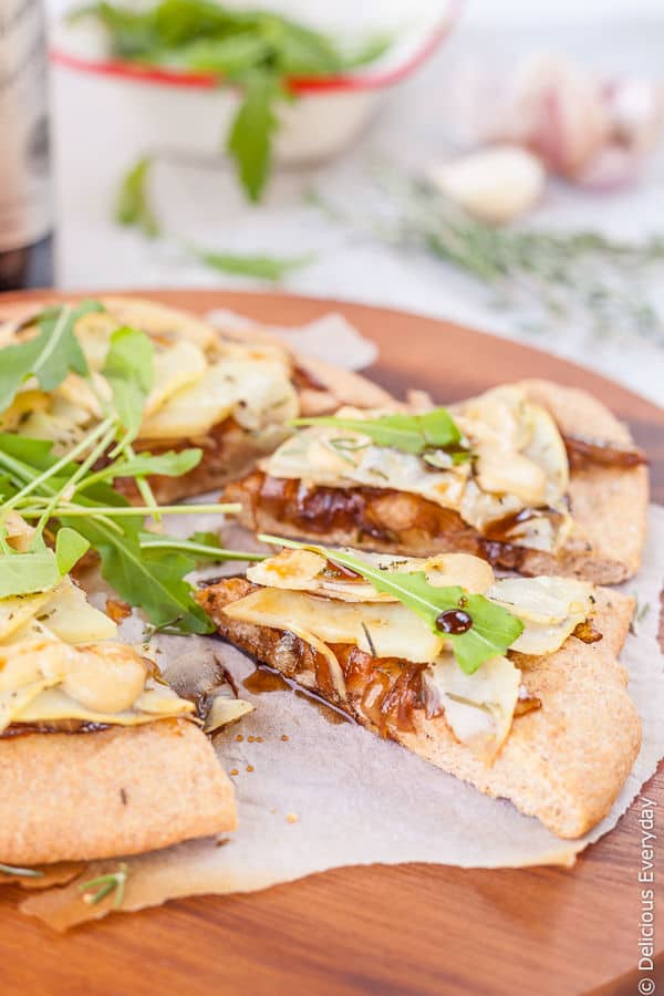 Spelt, Caramelised Onion and Potato Pizza