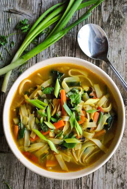 Spicy Noodle Soup with Mushrooms (Nepali Thukpa)