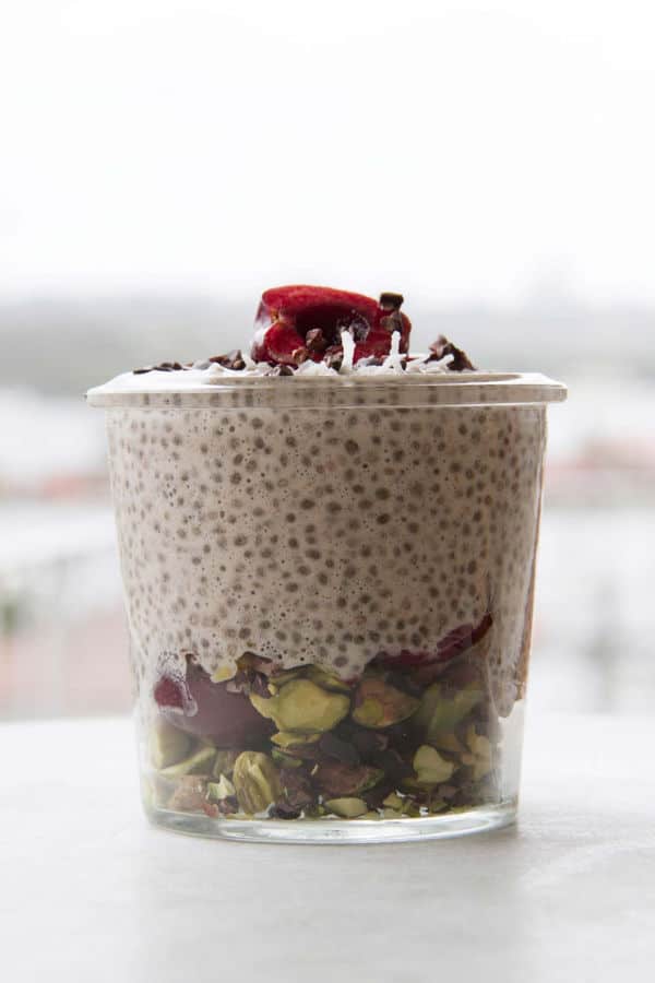 Sweet Cherry Chia Breakfast Jar