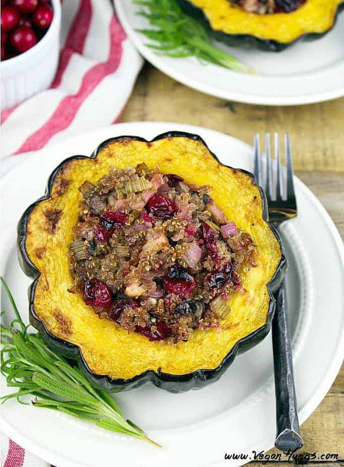 Sweet & Savory Stuffed Acorn Squash