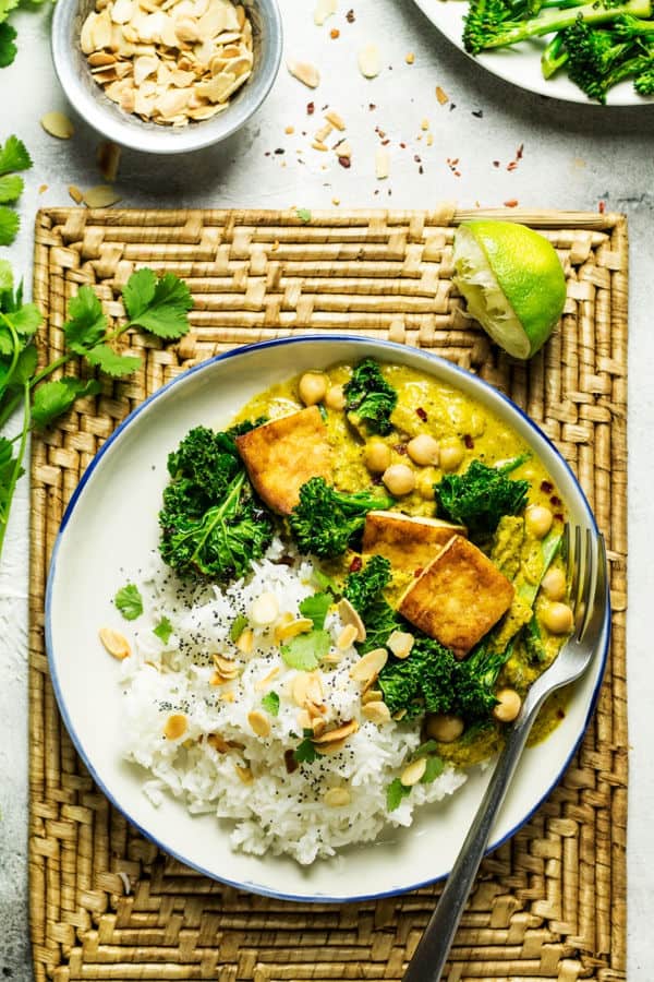 Tofu Korma with Greens