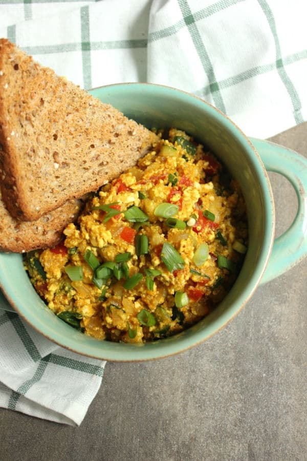 Tofu Polenta Breakfast Scramble