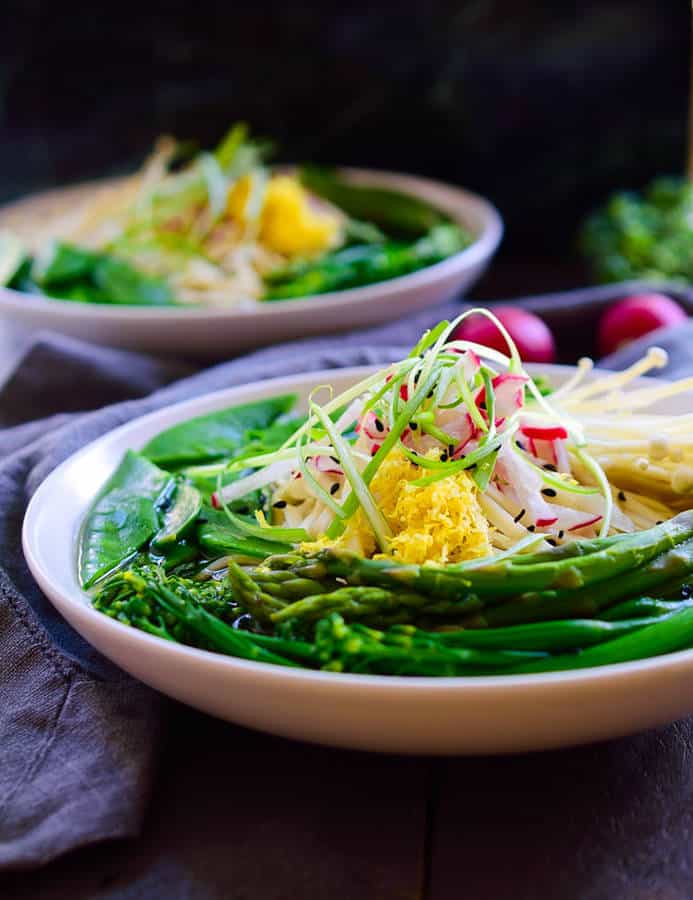 Udon Noodle Soup with Spring Vegetables