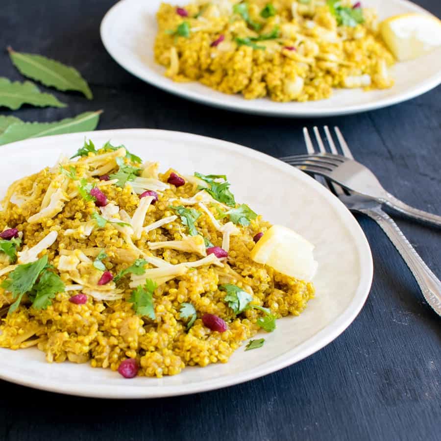 One Pot Jackfruit Quinoa Pilaf