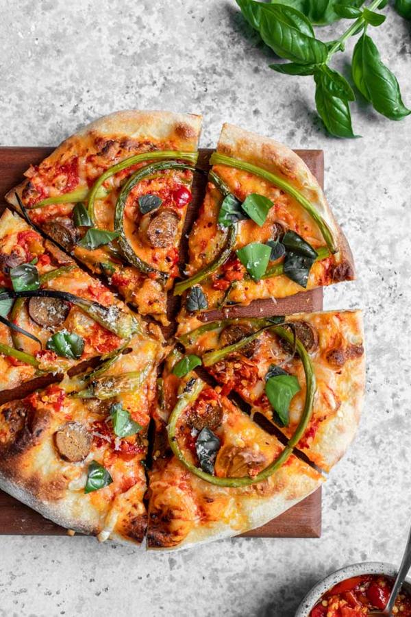 Garlic Scape Pizza