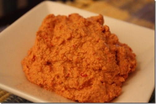 Raw Muhammara (Roasted Red Pepper and Walnut Spread)